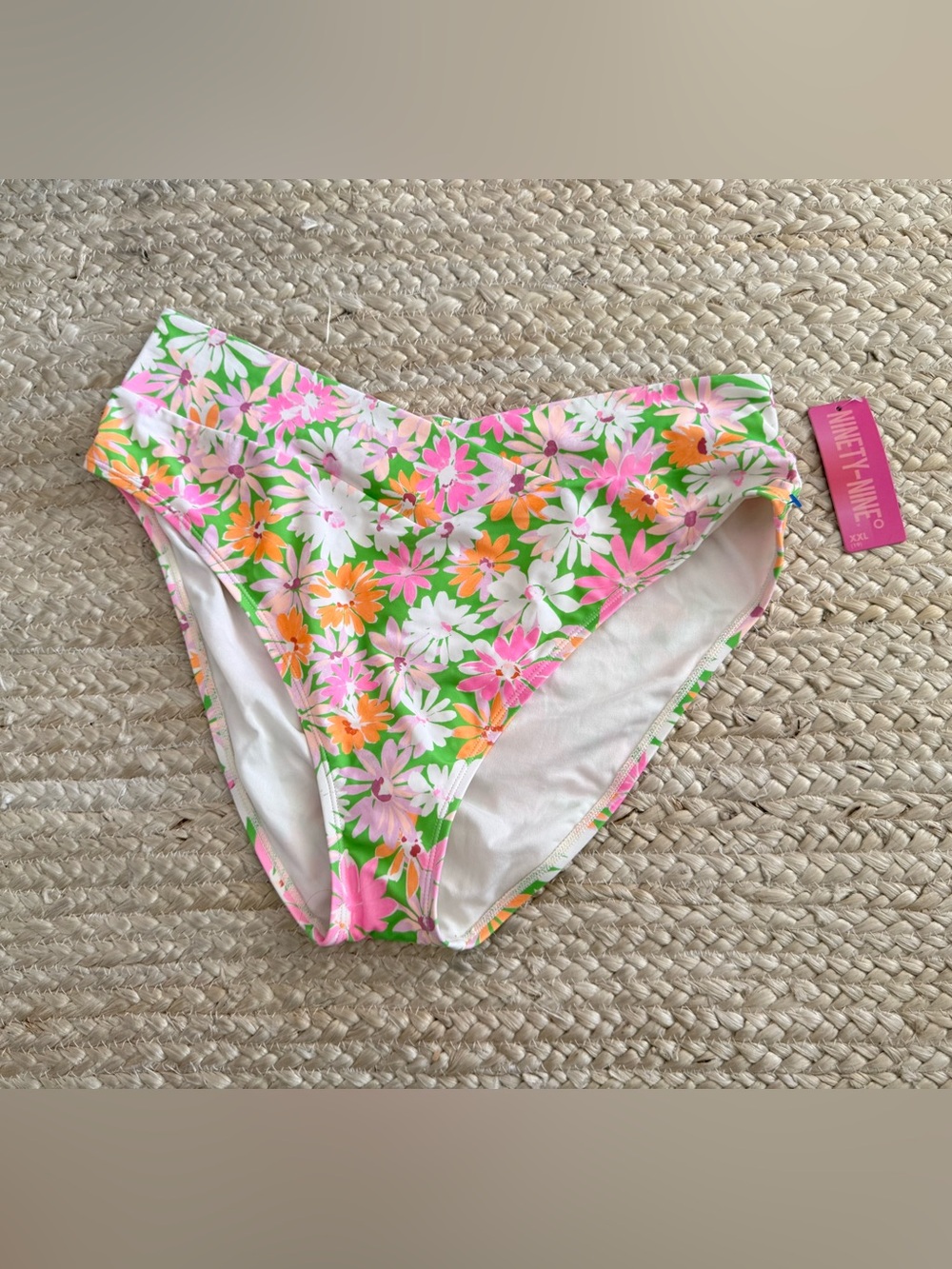 New NWT Niniety-nine floral  High-Waist Bikini Bottoms XXL
